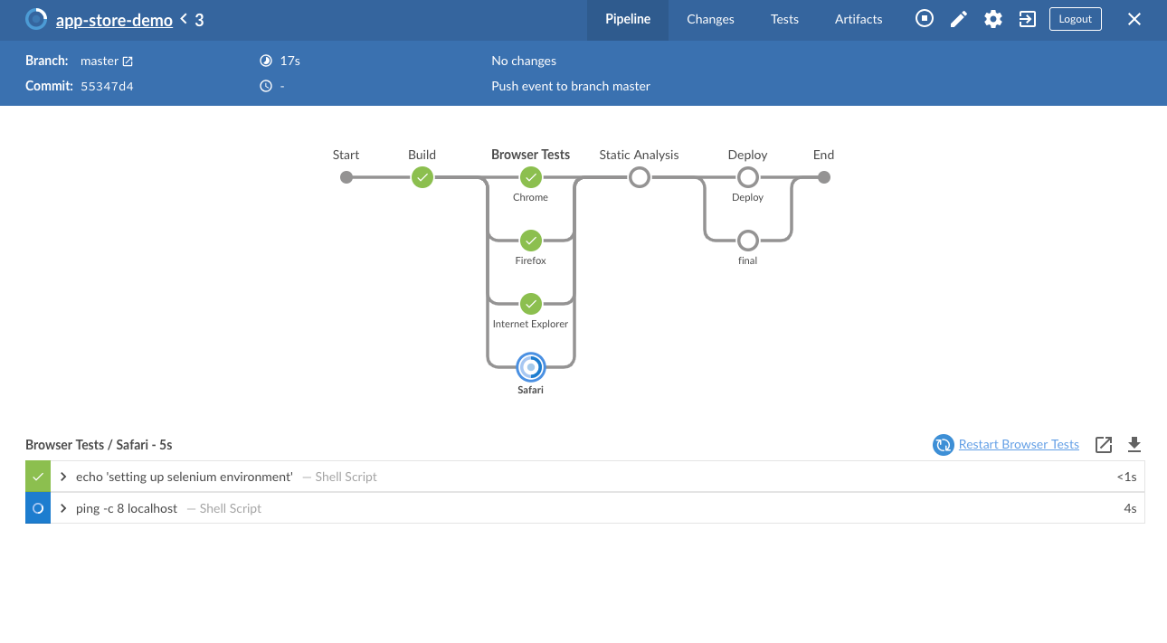 running pipeline