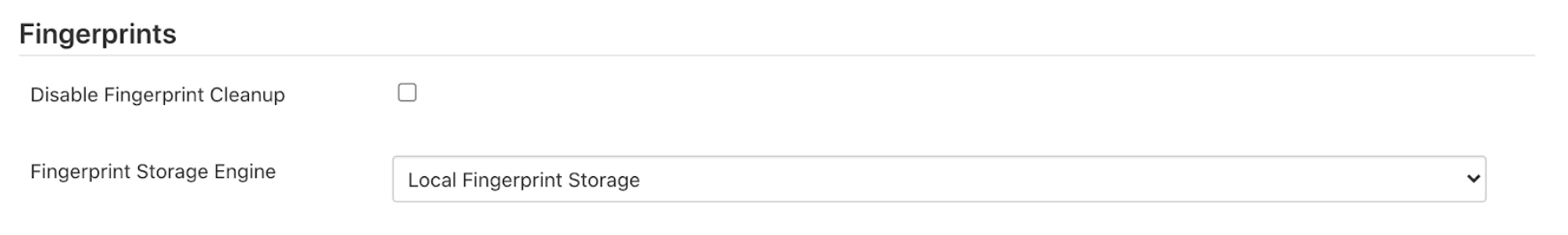 Fingerprint cleanup disable